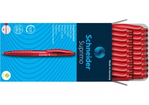Ручка шариковая автомат. Schneider SUPRIMO 0,7 мм, пишет красным S135602