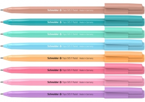 Ручка кулькова SCHNEIDER TOPS PASTEL 0,5 мм. Корпус асорті, пише синім S150520