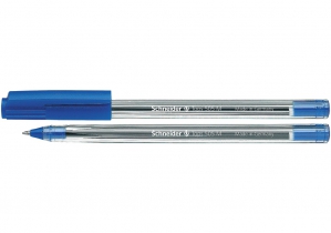 Ручка шариковая SCHNEIDER TOPS 505 М 0,7 мм. Корпус прозрачный, пишет синим S150603