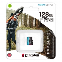 Карта пам'яті Kingston microSD  128GB C10 UHS-I U3 A2 R170/W90MB/s SDCG3/128GBSP
