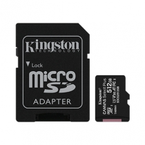 Карта памяти Kingston microSD  512GB C10 UHS-I U3 A1 R100/W85MB/s + SD SDCS2/512GB