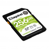 Карта памяти Kingston 256GB SDXC C10 UHS-I R100MB/s SDS2/256GB