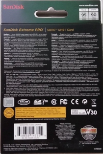 Карта памяти SanDisk SD   32GB C10 UHS-I U3 R100/W90MB/s Extreme Pro V30 SDSDXXO-032G-GN4IN