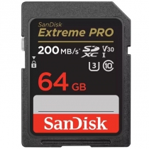 Карта памяти SanDisk SD   64GB C10 UHS-I U3 R200/W90MB/s Extreme Pro V30 SDSDXXU-064G-GN4IN