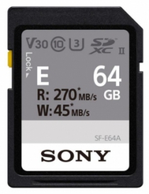 Карта памяти Sony SDXC  64GB C10 UHS-II U3 V30 R270/W45MB/s Entry SFE64A.ET4