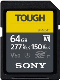 Карта памяти Sony 64GB SDXC C10 UHS-II U3 V60 R277/W150MB/s Tough SFM64T.SYM