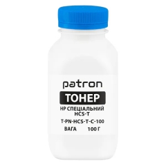 Тонер HP спеціальний HCS-T флакон, 100 г, блакитний Patron (PN-HCS-T-C-100) T-PN-HCS-T-C-100