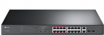 Коммутатор TP-LINK TL-SL1218MP 16x1FE/PoE+ 192W 2xGE 2xcomboGE/SFP 19" 1U