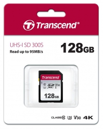 Карта памяти Transcend 128GB SDXC C10 UHS-I R95/W45MB/s TS128GSDC300S