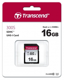 Карта пам'яті Transcend 16GB SDHC C10 UHS-I R95/W45MB/s TS16GSDC300S