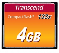 Карта пам'яті Transcend CF   4GB 133X TS4GCF133