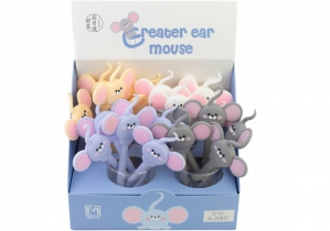 Ручка шариковая Greater ear mouse, гелевая синяя. 4 дизайны ассорти в цветном дисплее. MAXI Z19173
