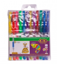 Набор из 12-ти гелевых ручек NEON+ZiBi GLITTER ZB.2204-99