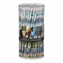 Олівець графітовий HB, DINO, з гумкою, туба - 100 шт, KIDS Line ZiBi ZB.2325