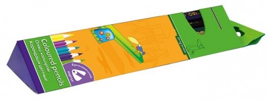 Кольорові олівці, 12 кольорів, тригранні, COMFORT JUMBO, з чинкою ZiBi