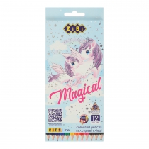 Олівці кольорові, 12кол., МАГІЯ, KIDS Line ZiBi ZB.2448