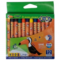 Олівці воскові, 12 кольорів ZiBi ZB.2481