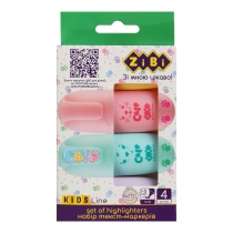 Набор из 4-х текст-маркеров CUTE, PASTEL, KIDS Line ZiBi ZB.2701