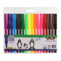 Фломастери на водній основі, 18 кольорів, KIDS Line ZiBi ZB.2803