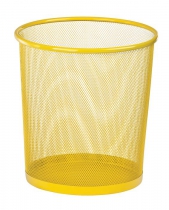 Корзина для паперів кругла 265x265x280мм, металева, жовтий ZiBi ZB.3126-08