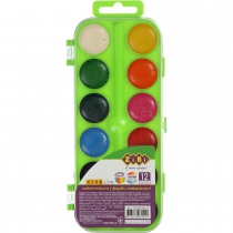 Водорозчинні акварельні фарби, 12 колорів, салатовий, KIDS Line ZiBi ZB.6544-12