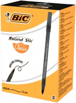 Ручка "Round Stic", черная, 0.32 мм, 60 шт/уп, без ШК на ручке BIC bc920568
