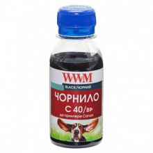 Чорнило WWM C40 Black для Canon 100г (C40/BP-2) пігментне w_C40/BP-2