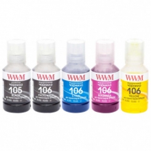 Комплект чорнила WWM 105/106 BP/PB/C/M/Y для Epson 5х140г (E105SET5) пігментне/водорозчинне w_E105SET5