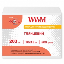 Фотобумага WWM глянцевая 200Г/м кв, 10х15см, 500л (G200.F500) w_G200.F500