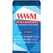 Стрічка фарбуюча WWM 11мм х 12м HD лівий Refill Black (R11.12HM) w_R11.12HM