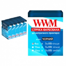 Лента красящая WWM 8мм х 7м STD кольцо Refill Black ( R8.7S5) 5шт w_R8.7S5