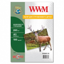 Фотопапір WWM шовковисто-глянцевий 260Г/м кв, А3, 100л (SG260А3.100) w_SG260A3.100