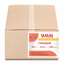 Фотобумага WWM глянцевая 200Г/м кв, 10х15см, 4000л (G200.F4000) w_G200.F4000