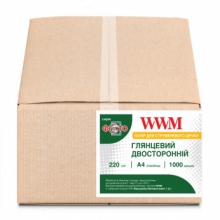 Фотопапір WWM глянцевий двосторонній 220Г/м кв, А4, 1000л (GD220.1000) w_GD220.1000