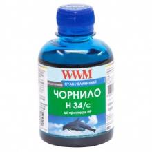 Чернила WWM H34 Cyan для HP 200г (H34/C) водорастворимые w_H34/C