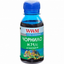 Чорнило WWM H71 Cyan для HP 100г (H71/C-2) водорозчинне w_H71/C-2