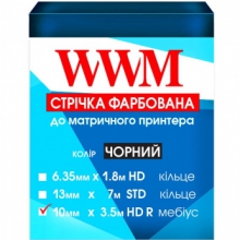 Стрічка фарбуюча WWM 10мм х 3.5 м HD правий Refill Black (R10.3.5HR) w_R10.3.5HR