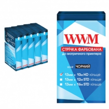 Стрічка фарбуюча WWM 13мм х 10м HD кільце Refill Black (R13.10H5) 5шт w_R13.10H5