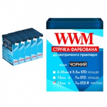 Лента красящая WWM 13мм х 7м STD правый Refill Black (R13.7SR5) 5шт w_R13.7SR5