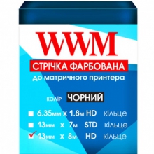 Лента красящая WWM 13мм х 8м HD кольцо Refill Black (R13.8H) w_R13.8H