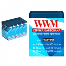 Стрічка фарбуюча 6,35 мм х 15м STD кільце Black (R6.15S5) 5шт w_R6.15S5