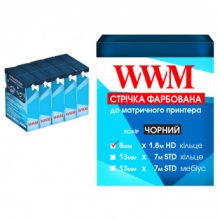 Лента красящая WWM 8мм х 1.8м HD кольцо Refill Black (R8.1.8H5) 5шт w_R8.1.8H5