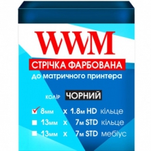 Стрічка фарбуюча WWM 8мм х 1.8 м HD кільце Refill Black (R8.1.8H) w_R8.1.8H