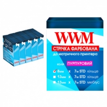 Лента красящая WWM 8мм х 7м STD кольцо Refill Purple (R8.7SP5) 5шт w_R8.7SP5
