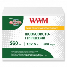 Фотопапір WWM шовковисто-глянцевий 260Г/м кв, 10х15см, 500л (SG260.F500) w_SG260.F500